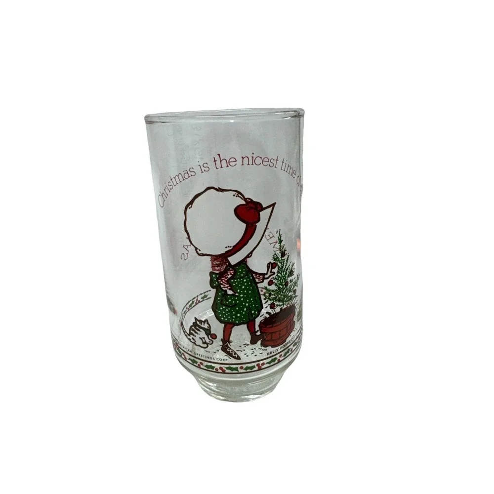 Vintage Holly Hobby Limited Edition Coca Cola Christmas Glass Rare